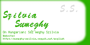 szilvia sumeghy business card